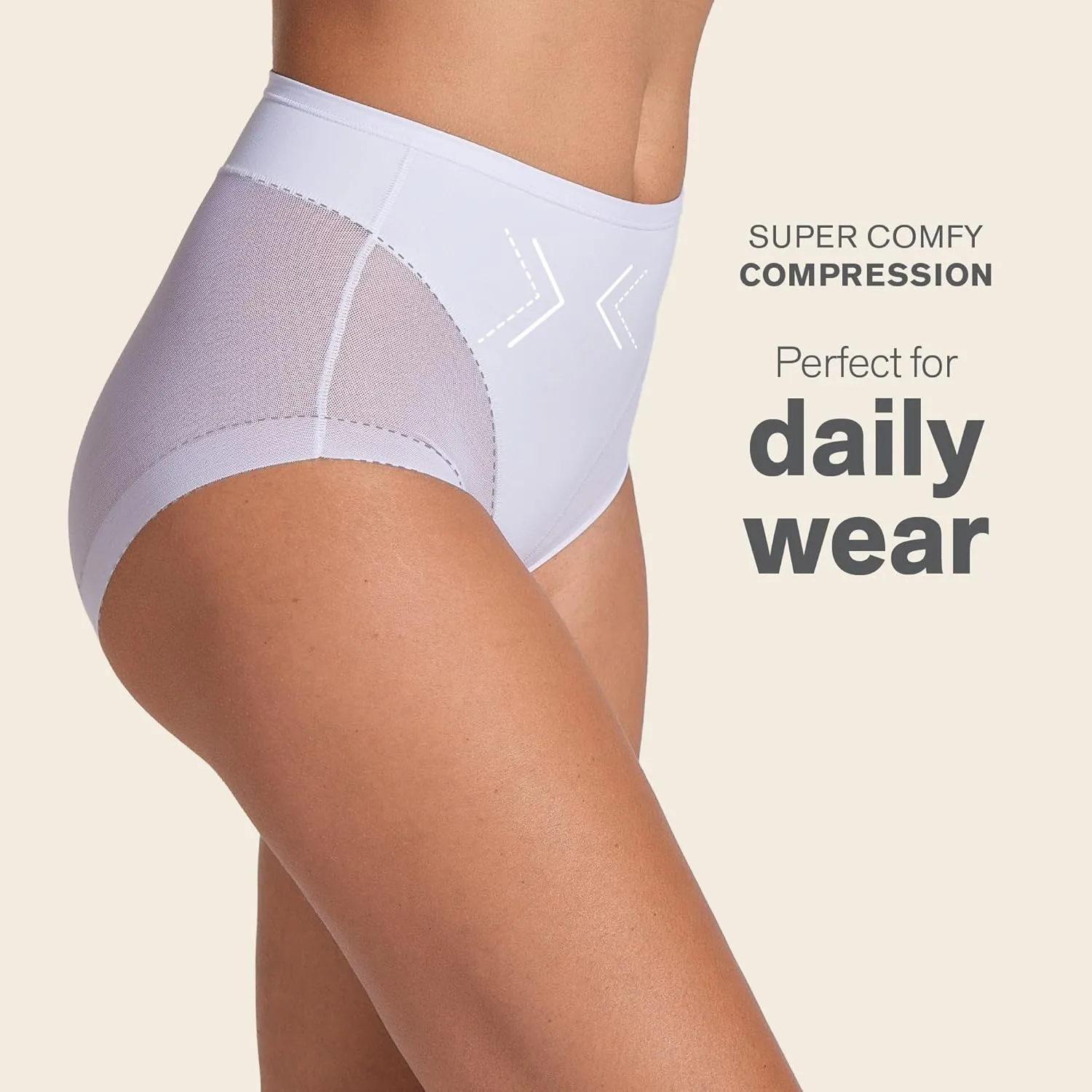 Leonisa Invisible High Waisted Tummy Control Underwear - Shapewear Panties For Women