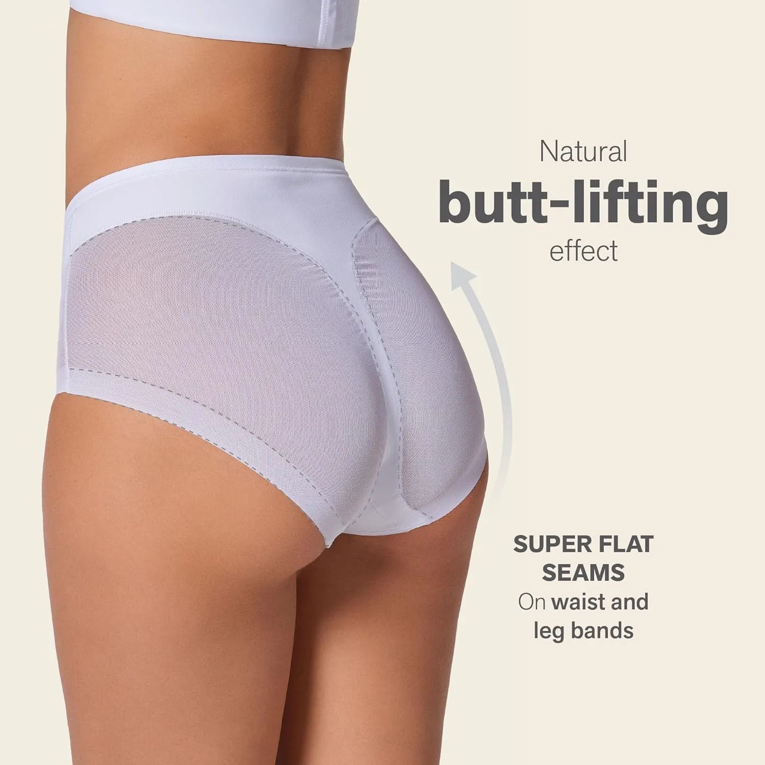Leonisa Invisible High Waisted Tummy Control Underwear - Shapewear Panties For Women