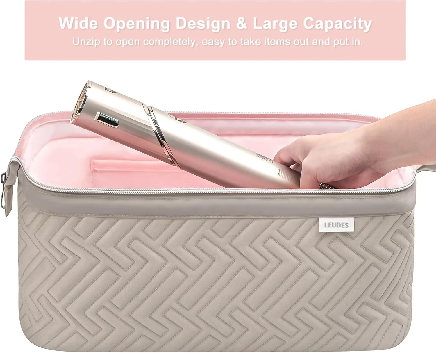 Leudes Hair Tools Travel Bag for Shark Flexstyle Carrying Case Portable Shark Hair Air Wrap Dryer Case Waterproof Dustproof Flat Curling Iron Travel Organizer