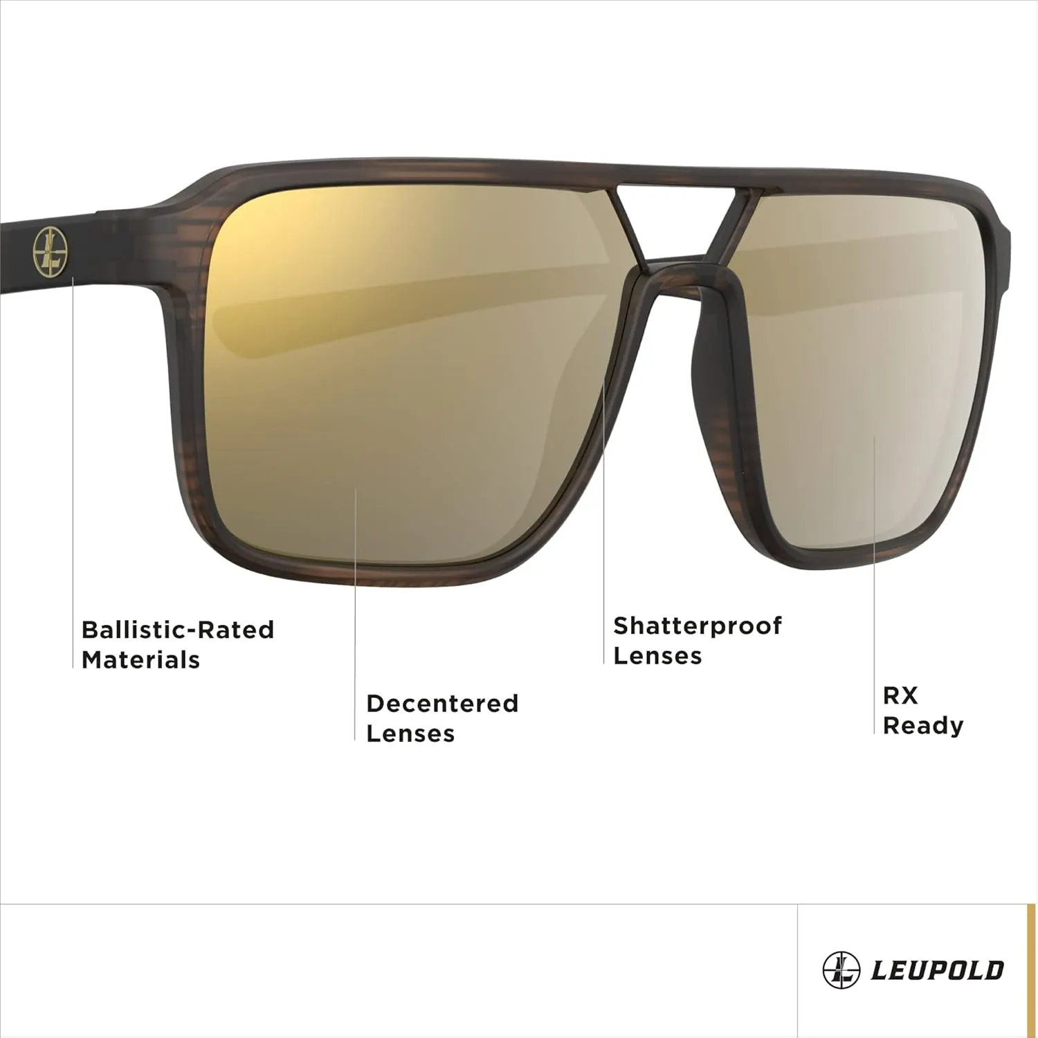 Leupold Bridger Performance Eyewear, Sunglasses with Polarized Lenses, Hunting Safety Glasses