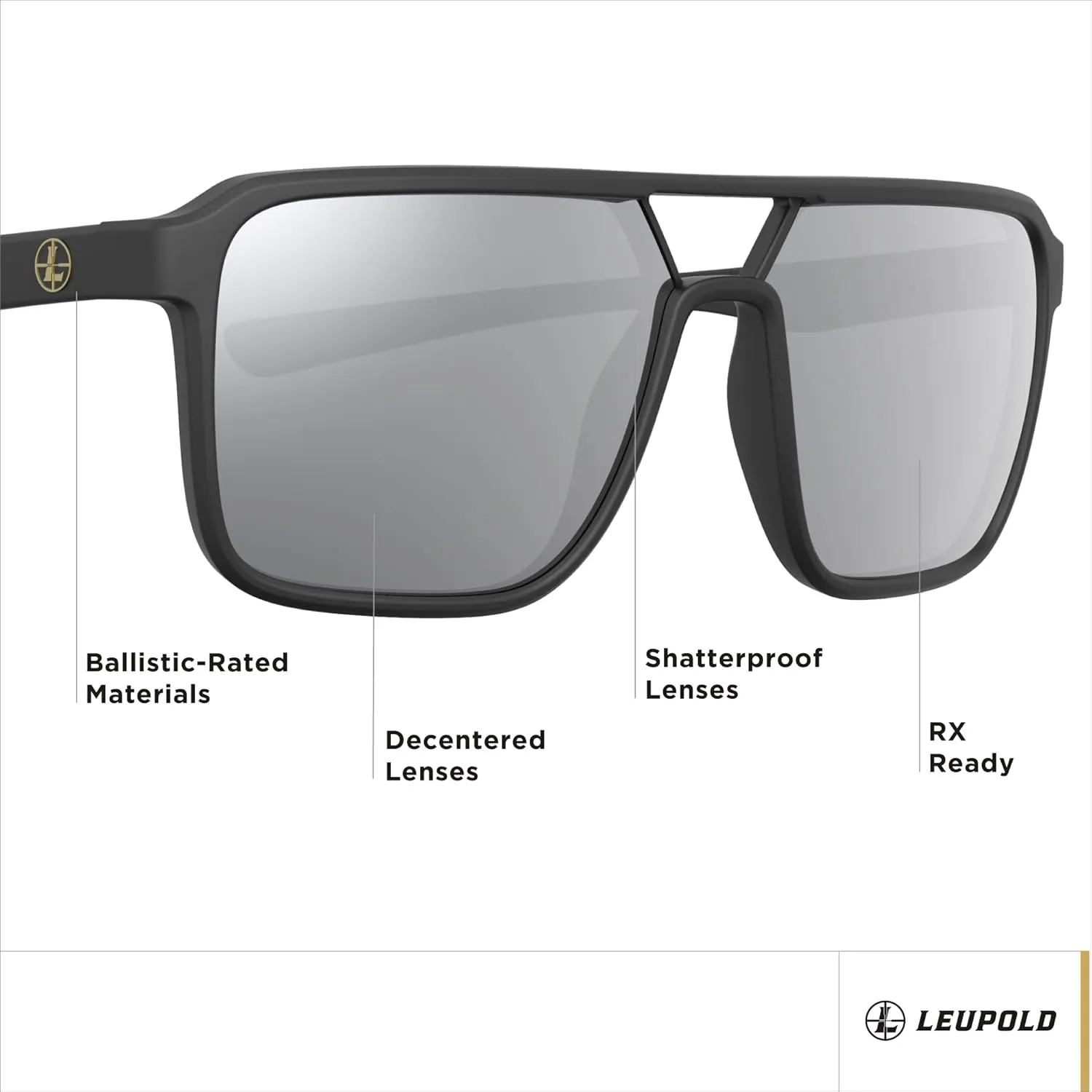 Leupold Bridger Performance Eyewear, Sunglasses with Polarized Lenses, Hunting Safety Glasses