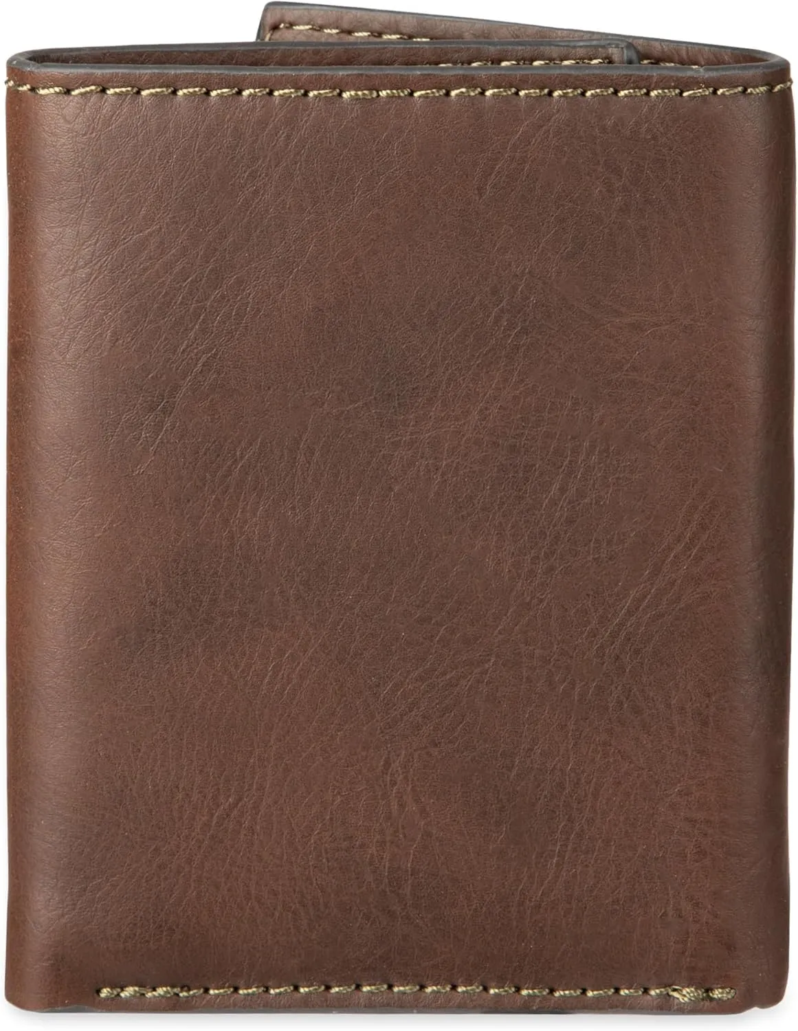 Levi's Men's Trifold Wallet-Sleek and Slim Includes Id Window and Credit Card Holder, Brown Stitch, One Size