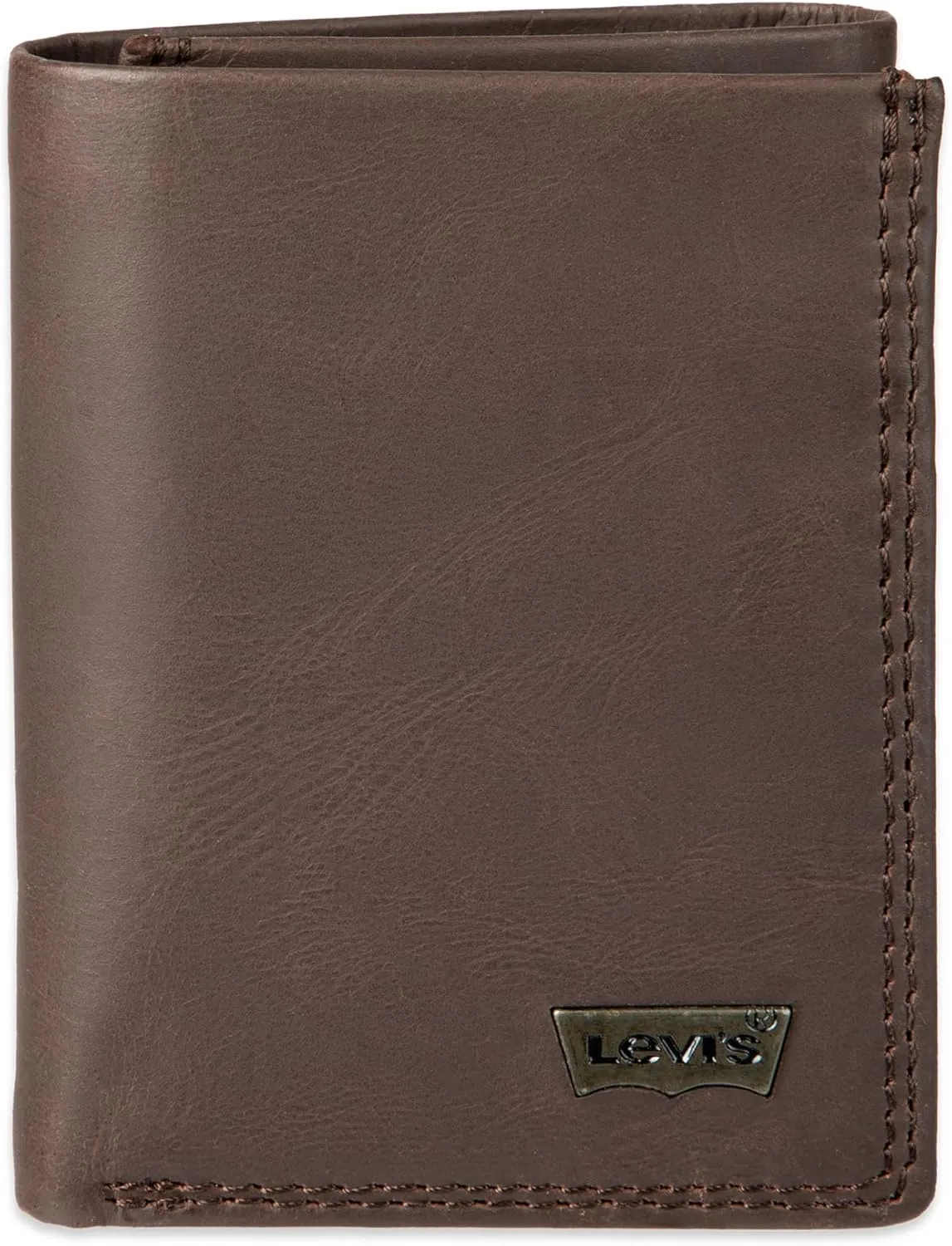 Levi's Men's Trifold Wallet-Sleek and Slim Includes Id Window and Credit Card Holder, Brown Xcap, One Size