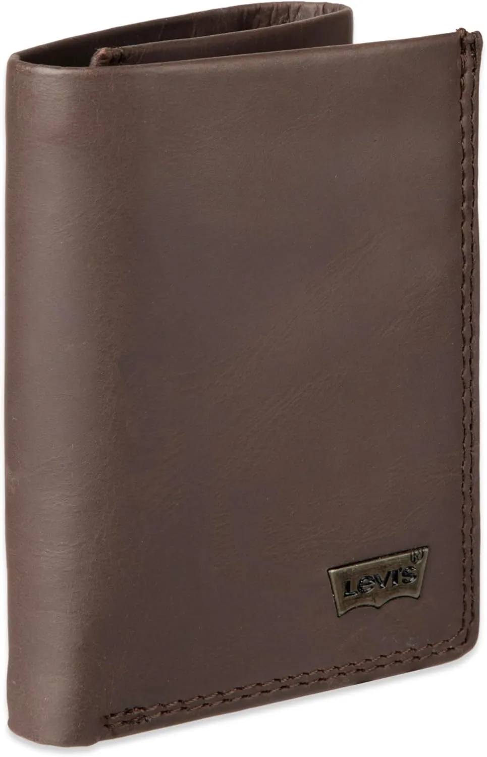 Levi's Men's Trifold Wallet-Sleek and Slim Includes Id Window and Credit Card Holder, Brown Xcap, One Size