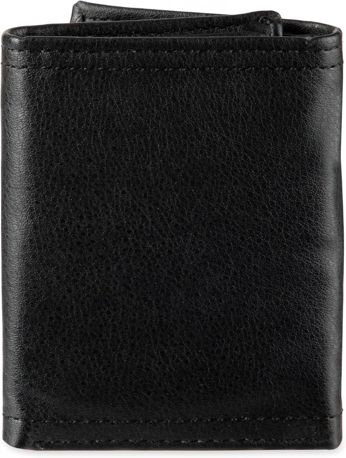 Levi's Men's Trifold Wallet - Sleek and Slim Includes ID Window and Credit Card Holder,Black Embossed Logo