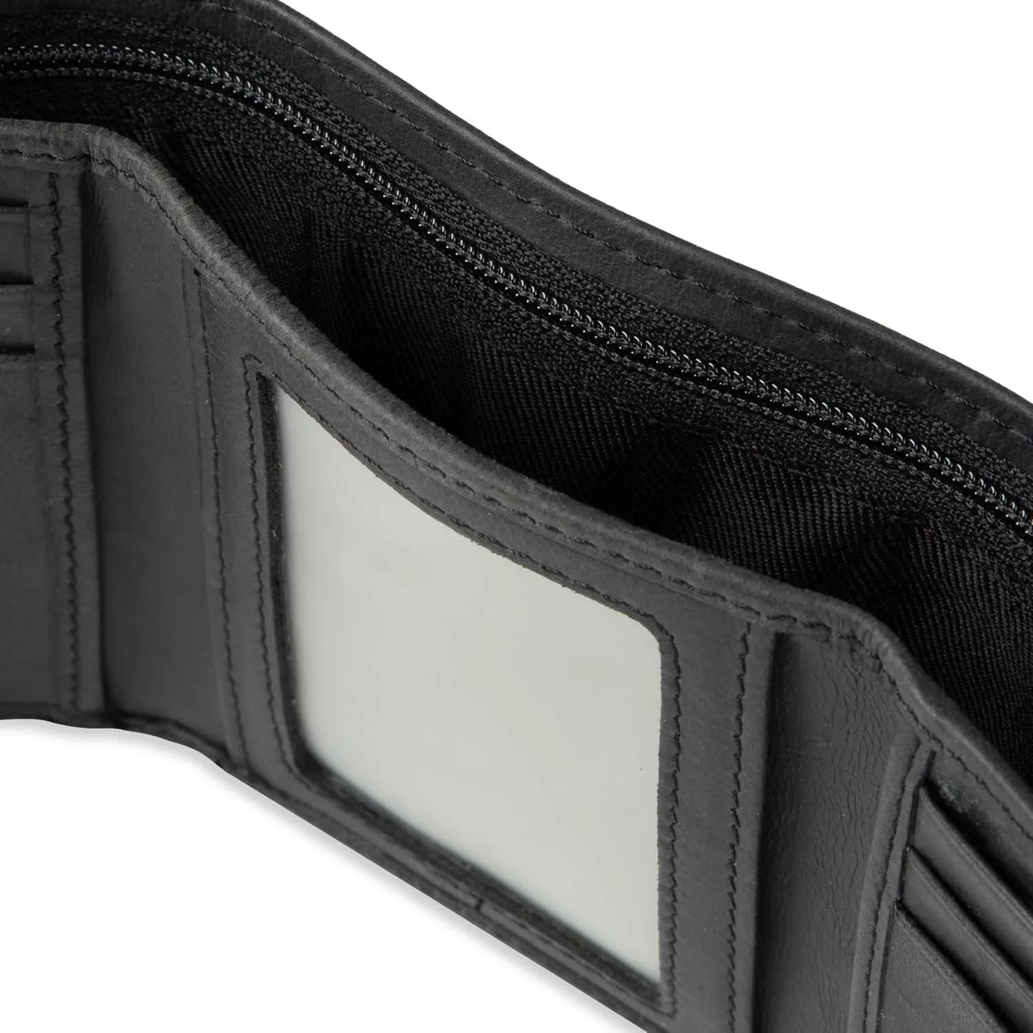 Levi's Men's Trifold Wallet-Sleek Includes Id Window and Credit Card Holder, Black Slim, One Size