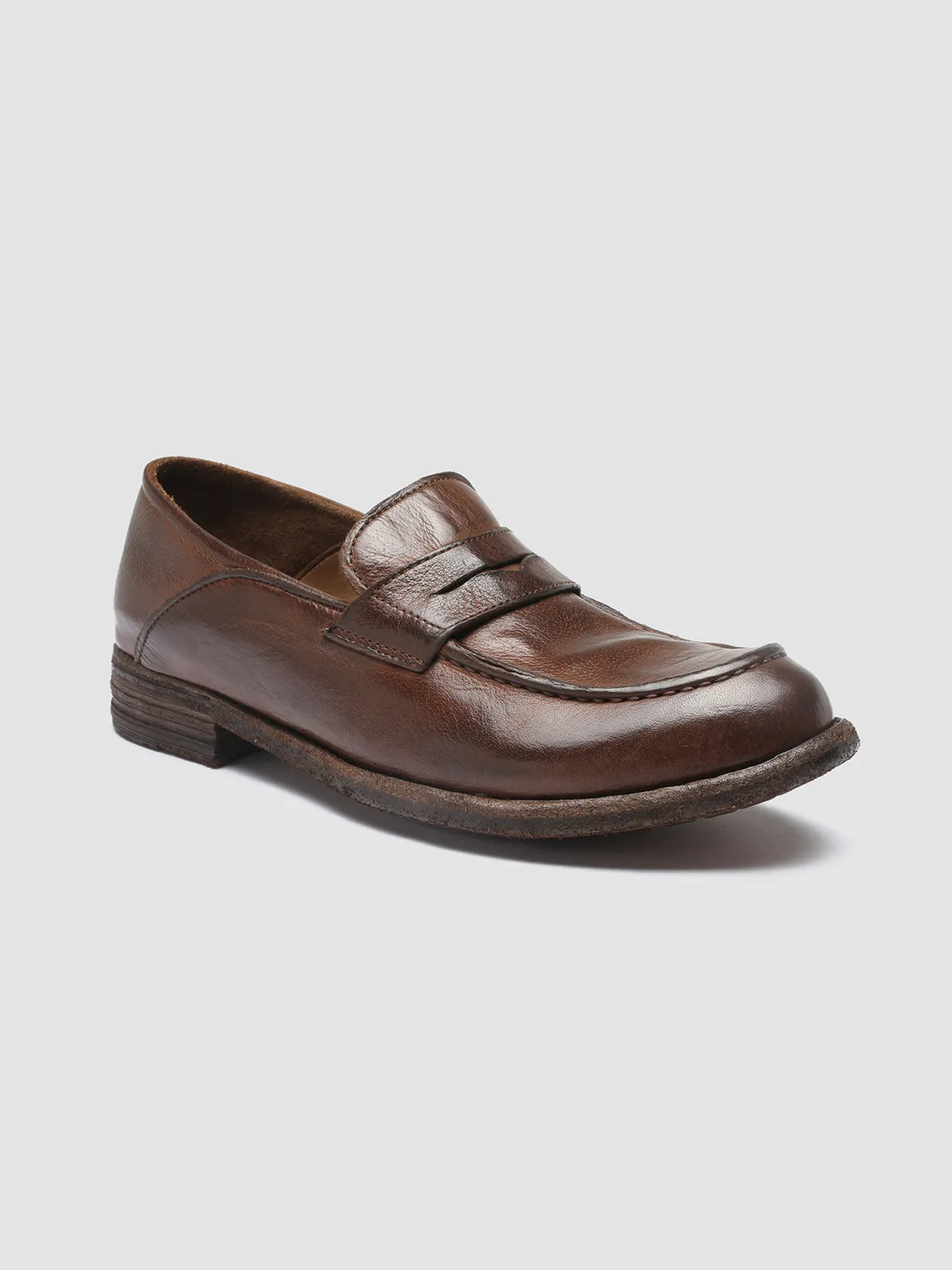 LEXIKON 140 - Mocassini Penny Loafer in Pelle Marrone