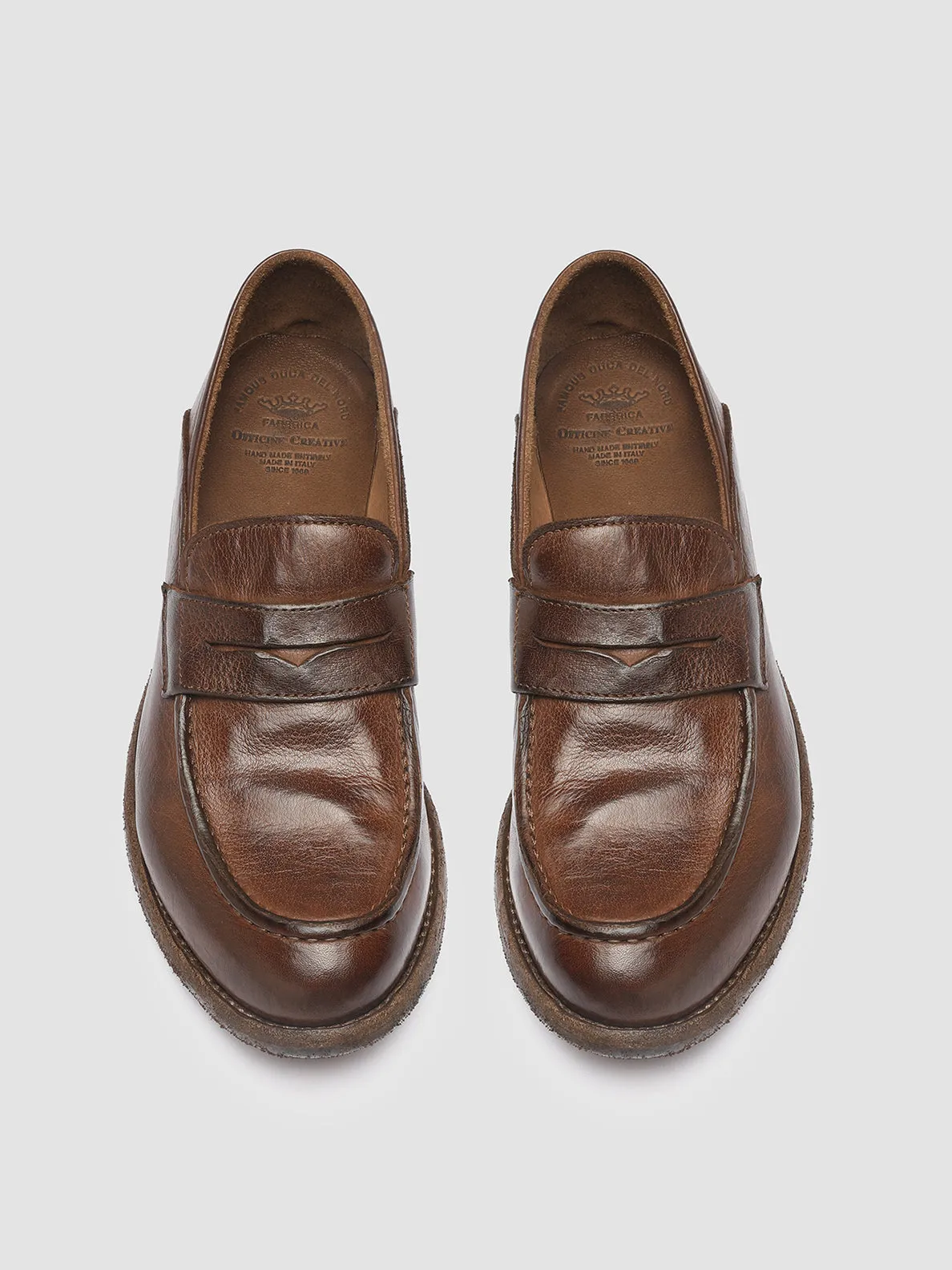 LEXIKON 140 - Mocassini Penny Loafer in Pelle Marrone