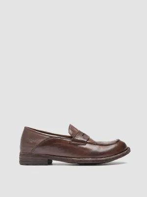 LEXIKON 140 - Mocassini Penny Loafer in Pelle Marrone