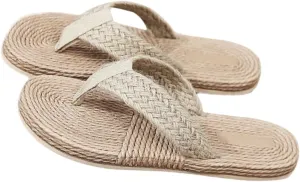 LIFKOME Summer Slippers Japanese Rope Sandals Retro Style Comfortable and Fashionable