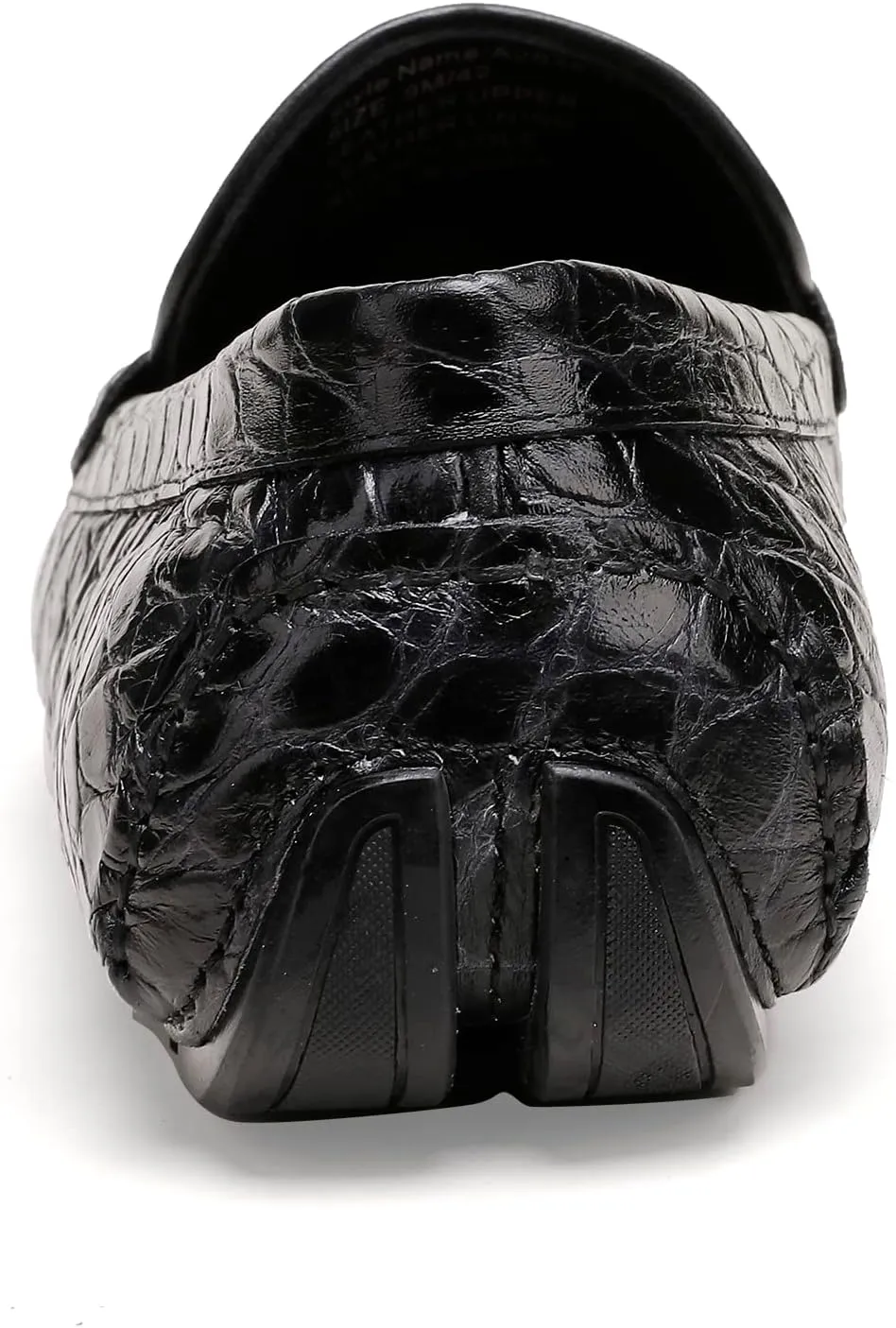 Lightweight Leather Loafers for Men, Crocodile Pattern Causel Slip on Loafers Driving Shoes