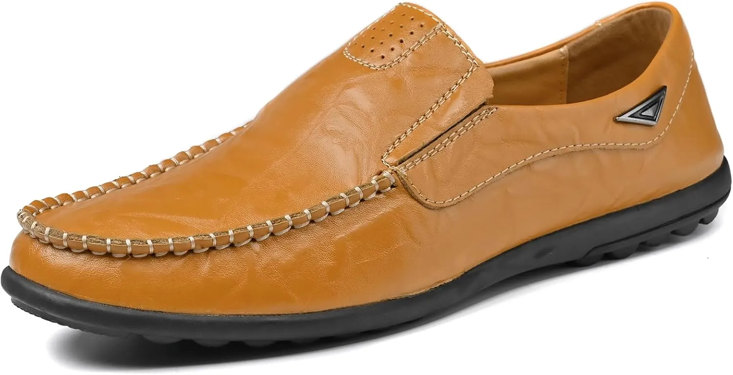 Loafer Premium Genuine Leather Men's Casual Shoes Slip On Mens Driving Penny Loafers for Men Lightweight Breathable
