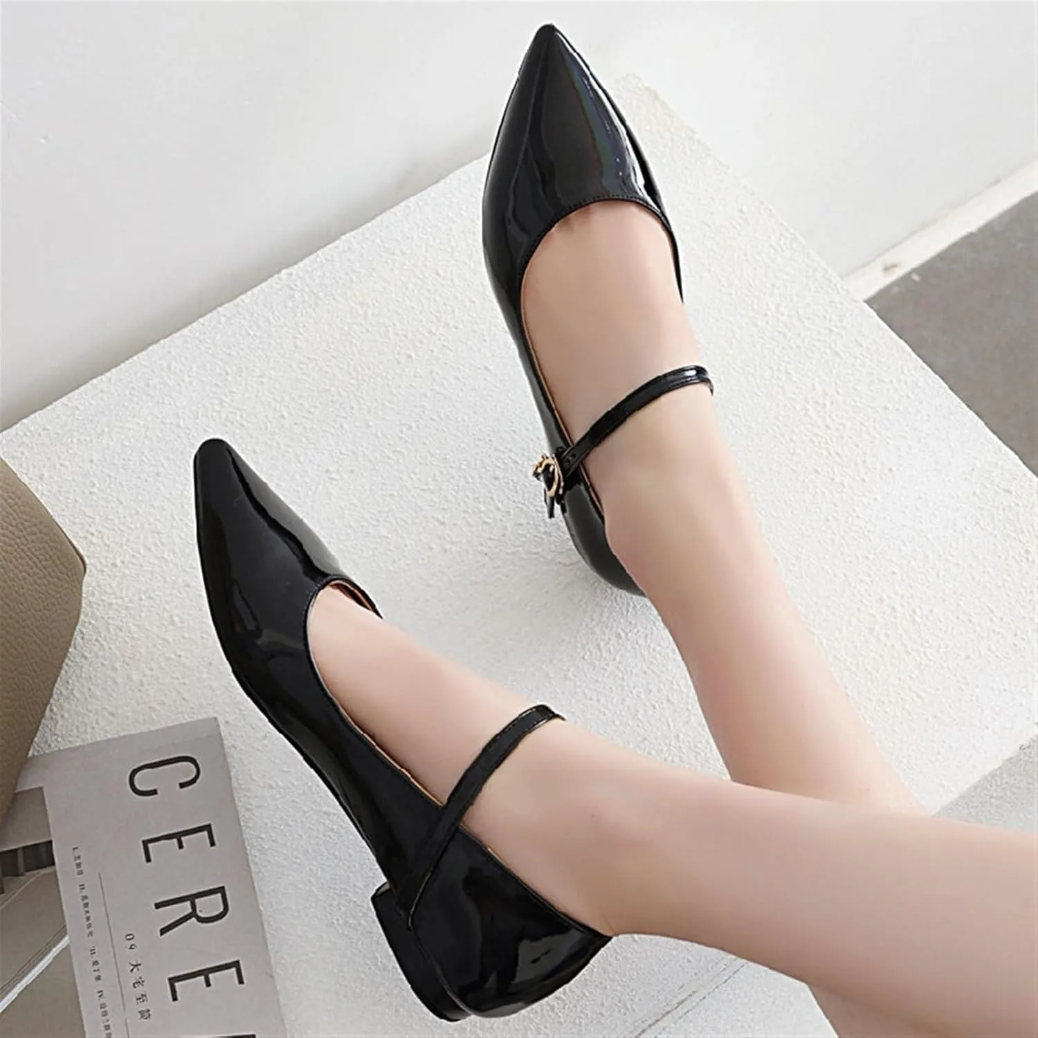 Loafers for Women Women's Leather Flat Shoes - Soft Loafers with Straps for Dance and Walking Large