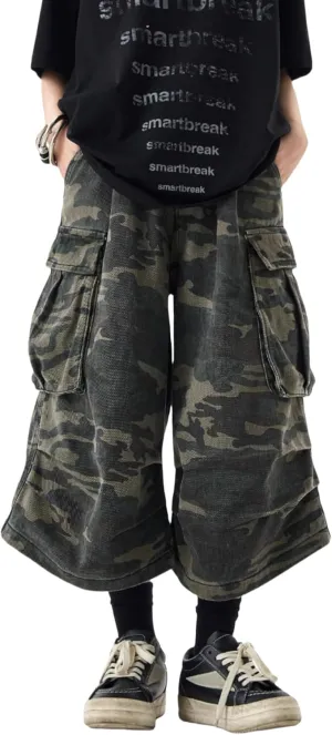 Long Jorts Y2k Hip Hop Jean Shorts Men Baggy Denim Shorts Loose Casual Vintage Wide Leg Designer Skater Shorts