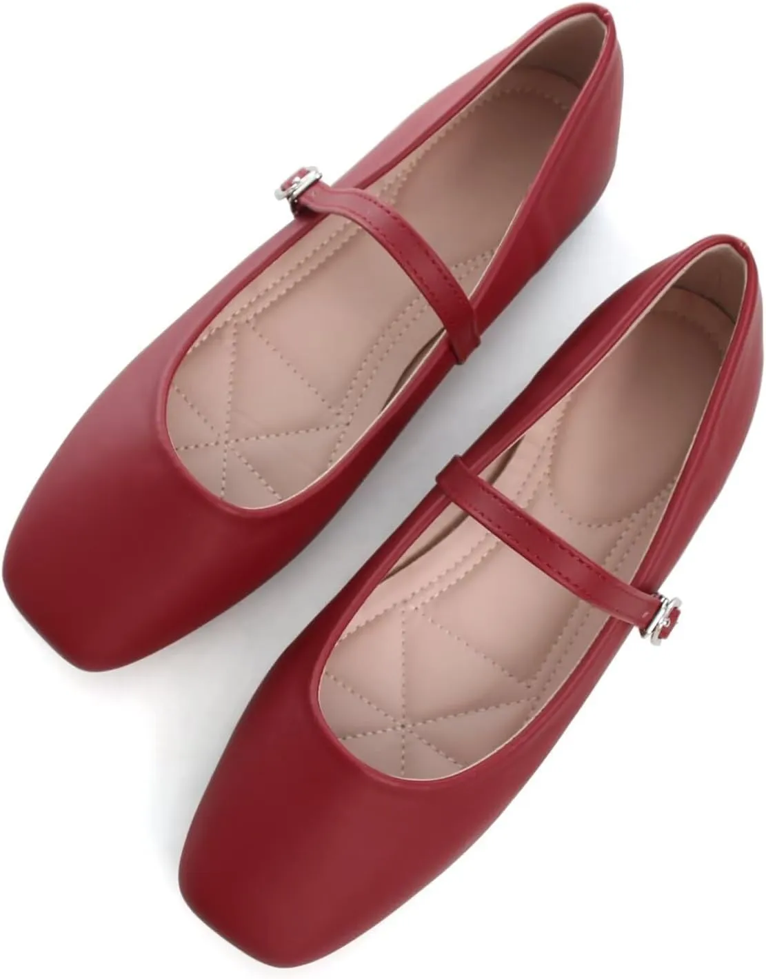 LUXINYU Women's Slip on Flats,Classy Round Toe Solid Classic Mary Jane Ballet Dance Shoes Soft Comfortable PU Flat Shoes