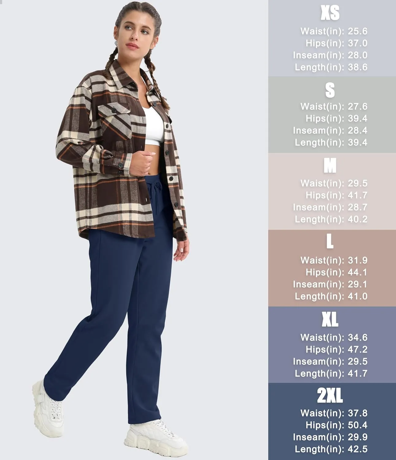 MAGCOMSEN Women's Sherpa Lined Sweatpants Winter Warm Fleece Pants Water Resistant Thermal Pants for Lounge Outdoor Snow