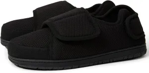 Magtoe Men's Adjustable Indoor Slippers Memory Foam Diabetic Home Shoes for Swollen Wide Feet Insole Removable
