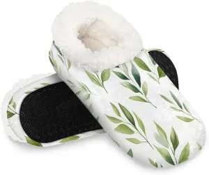 Maple Leaves Rustic Soft Home Slippers for Women Lightweight Men's House Shoes Women's Slippers