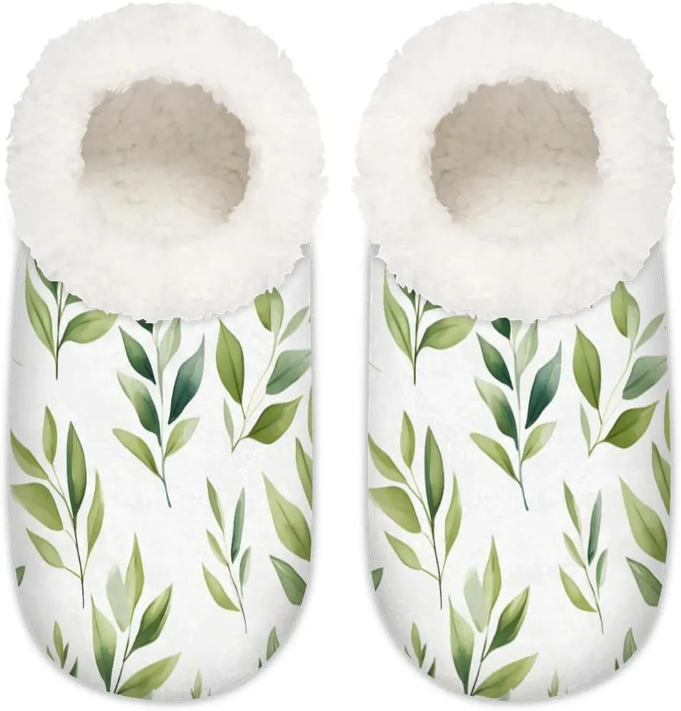 Maple Leaves Rustic Soft Home Slippers for Women Lightweight Men's House Shoes Women's Slippers