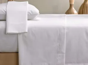 Marriott Signature Sheet Set - Soft, Breathable 300 Thread Count Cotton Blend Linens - White - Includes Flat Sheet, Fitted, and 2 Pillowcases - King