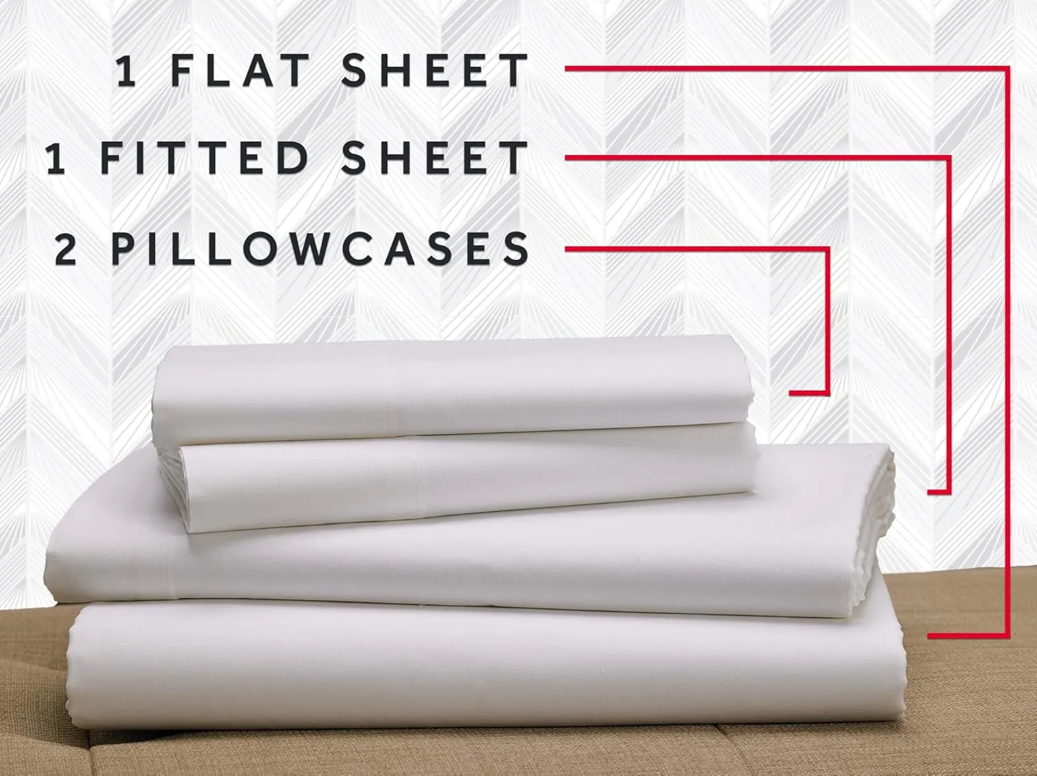 Marriott Signature Sheet Set - Soft, Breathable 300 Thread Count Cotton Blend Linens - White - Includes Flat Sheet, Fitted, and 2 Pillowcases - King