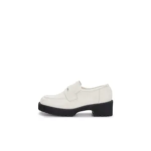 MATIN SQUARE SUEDE LOAFER IN IVORY