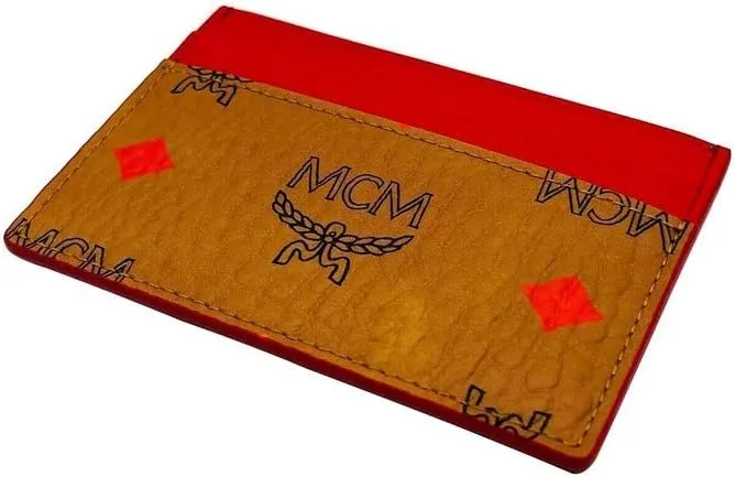 MCM Women's Brown Spectrum Diamond Rainbow Logo Visetos Card Holder
