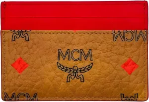 MCM Women's Brown Spectrum Diamond Rainbow Logo Visetos Card Holder