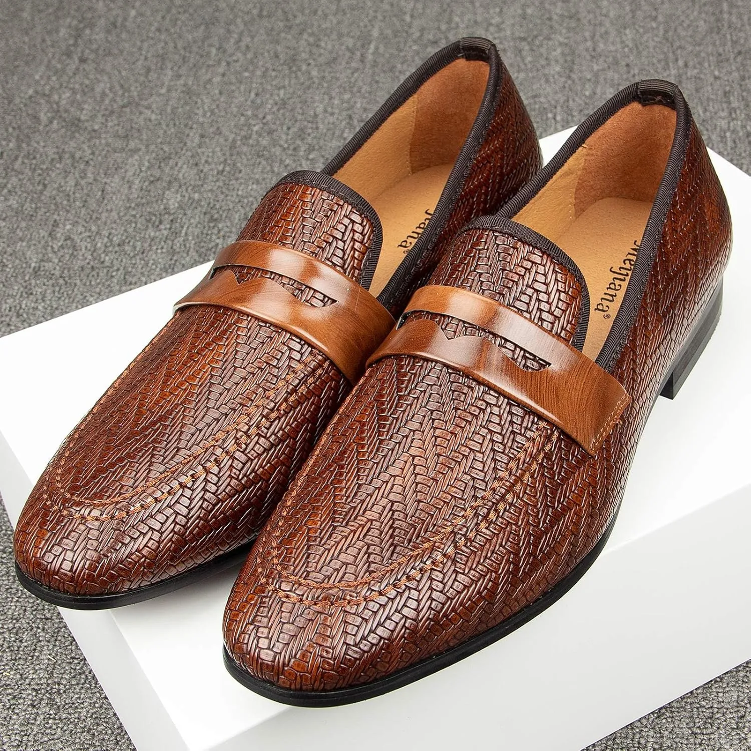 Meijiana Men's Fashion Classic Loafers Luxury Loafer Shoes and Weeding Dress Shoes for Men