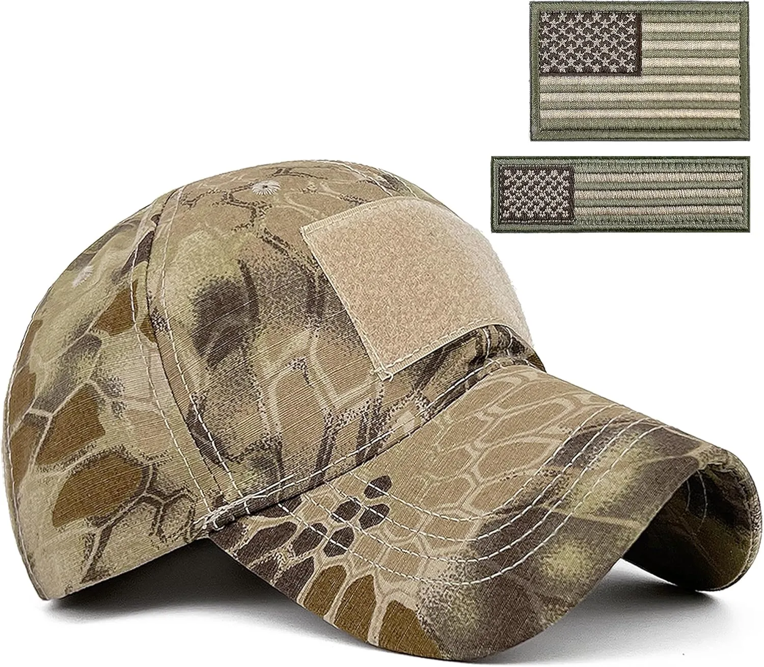 Men American Flag Patch Tactical Camo Baseball Cap Women USA Flag Military Army Patriotic Operator Camouflage Hat