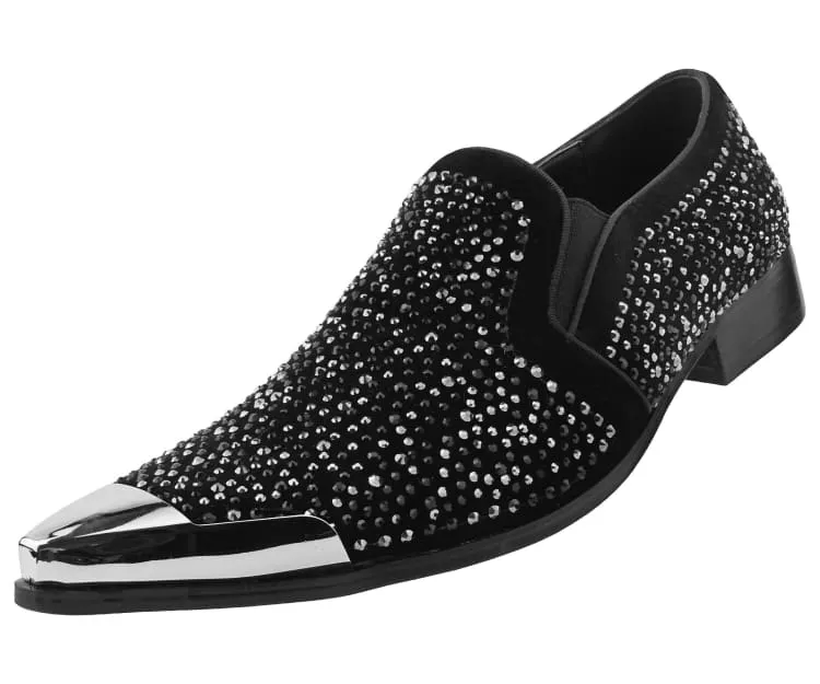 Men Dress Shoes-Desta Black/Silver