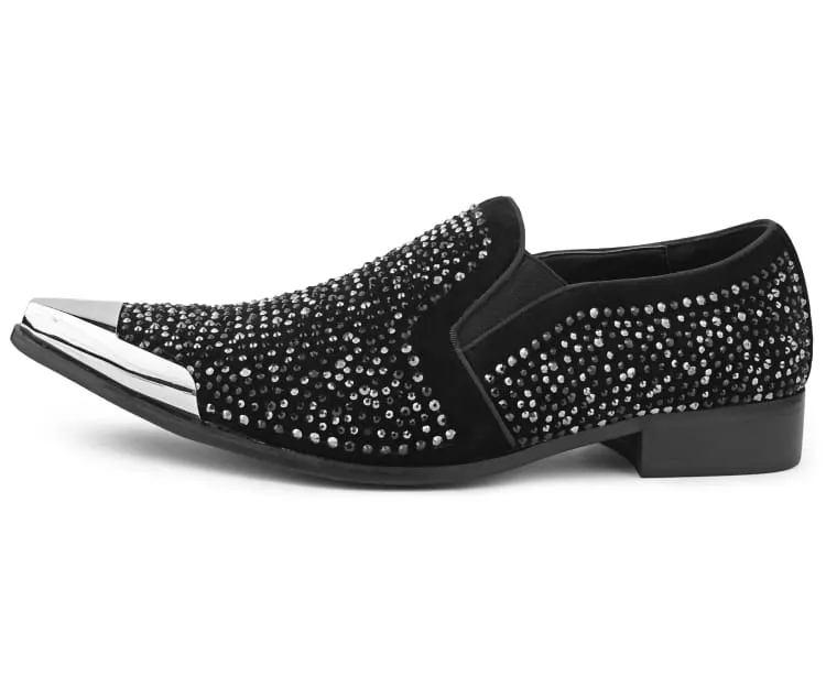 Men Dress Shoes-Desta Black/Silver