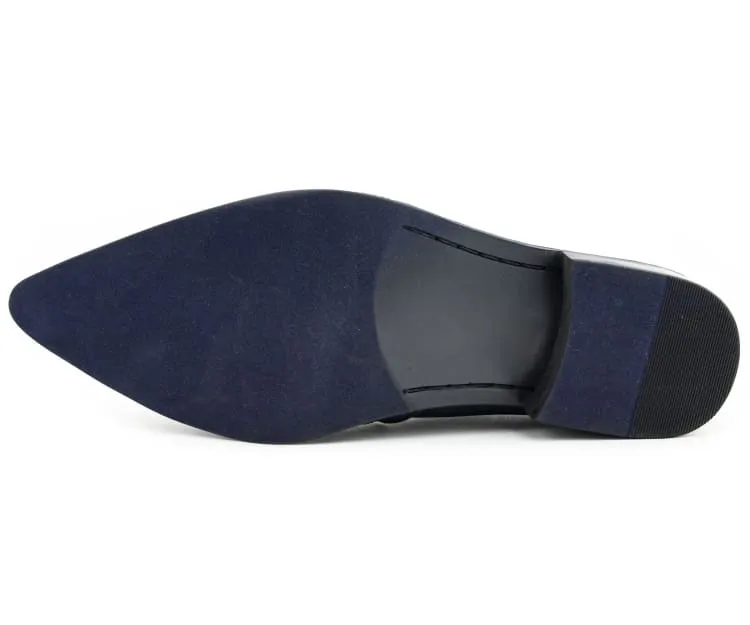 Men Dress Shoes-Desta Black/Silver