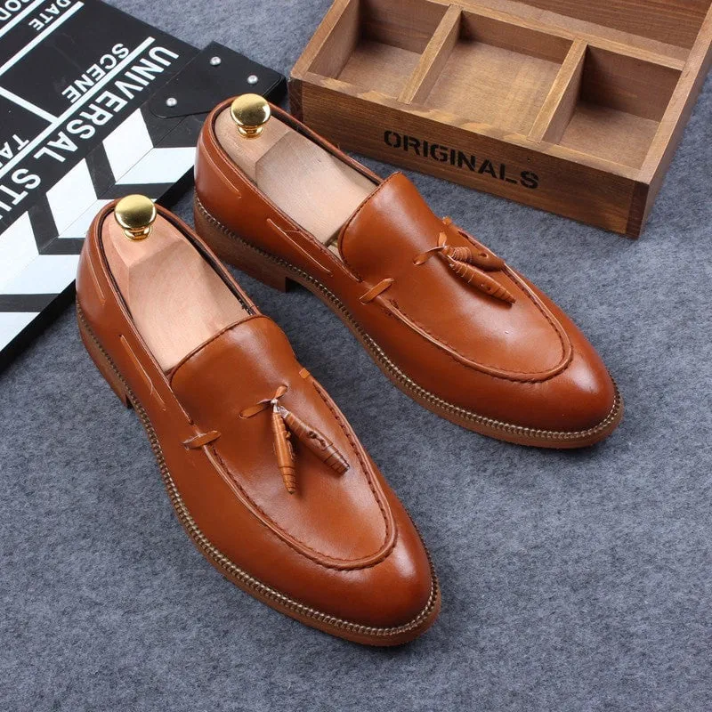 men loafer leather shoes