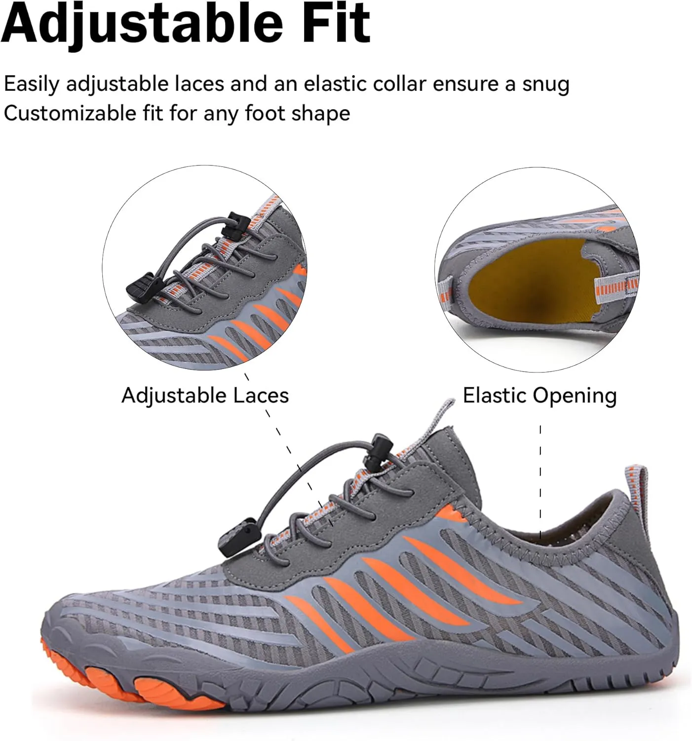 Men Women Slip On Shoes Minimalist Barefoot Shoes Beach Hiking Water Sports Shoes for Yoga Surf Outdoor Activities