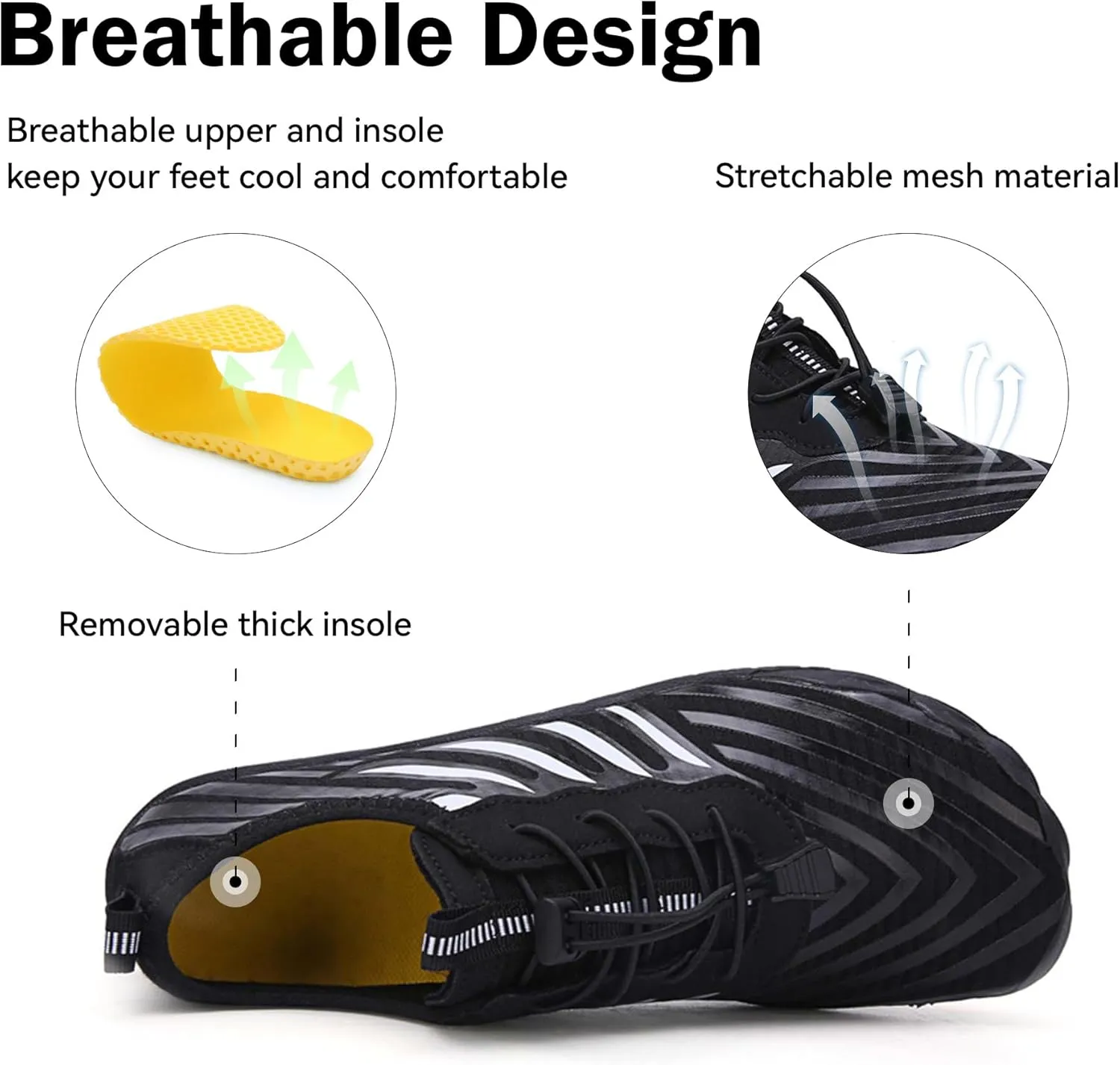 Men Women Slip On Shoes Minimalist Barefoot Shoes Beach Hiking Water Sports Shoes for Yoga Surf Outdoor Activities