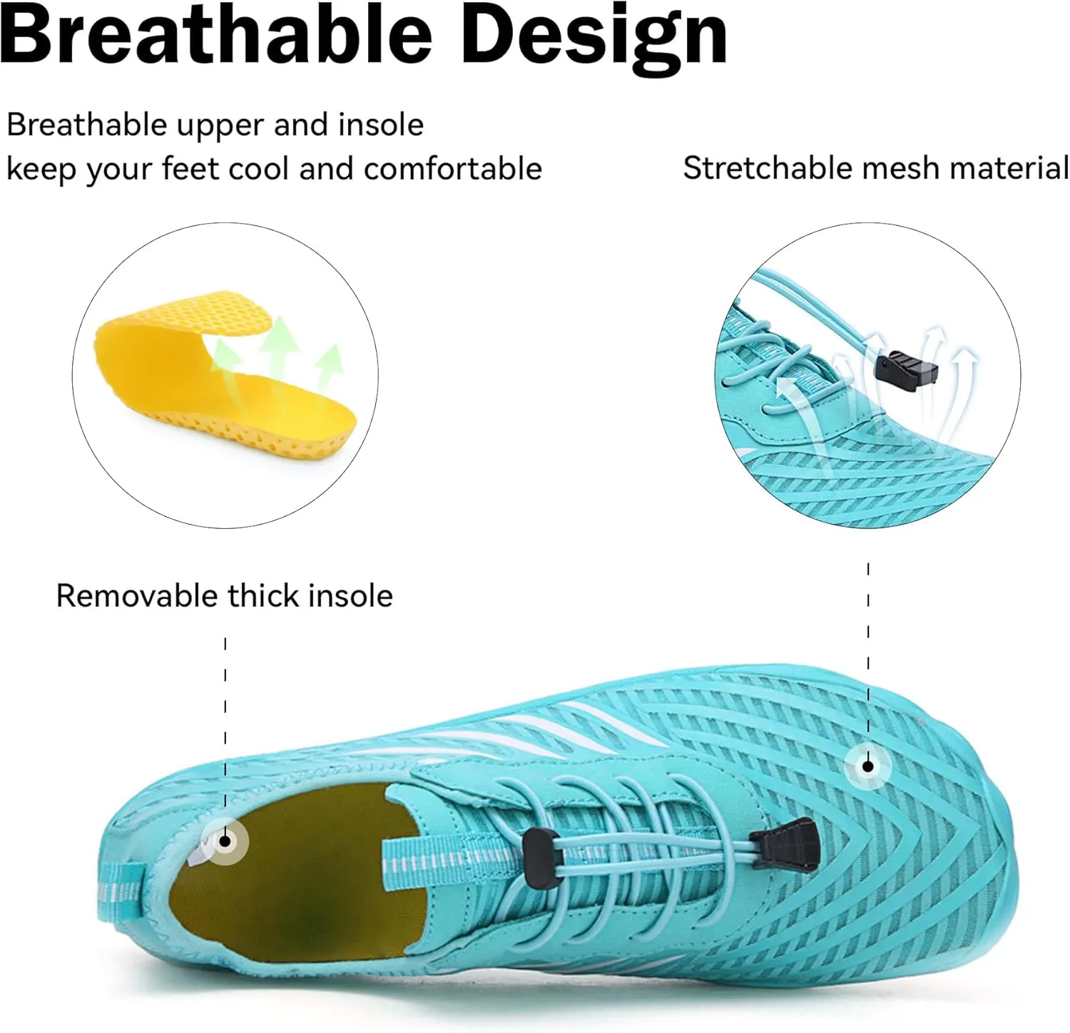 Men Women Slip On Shoes Minimalist Barefoot Shoes Beach Hiking Water Sports Shoes for Yoga Surf Outdoor Activities