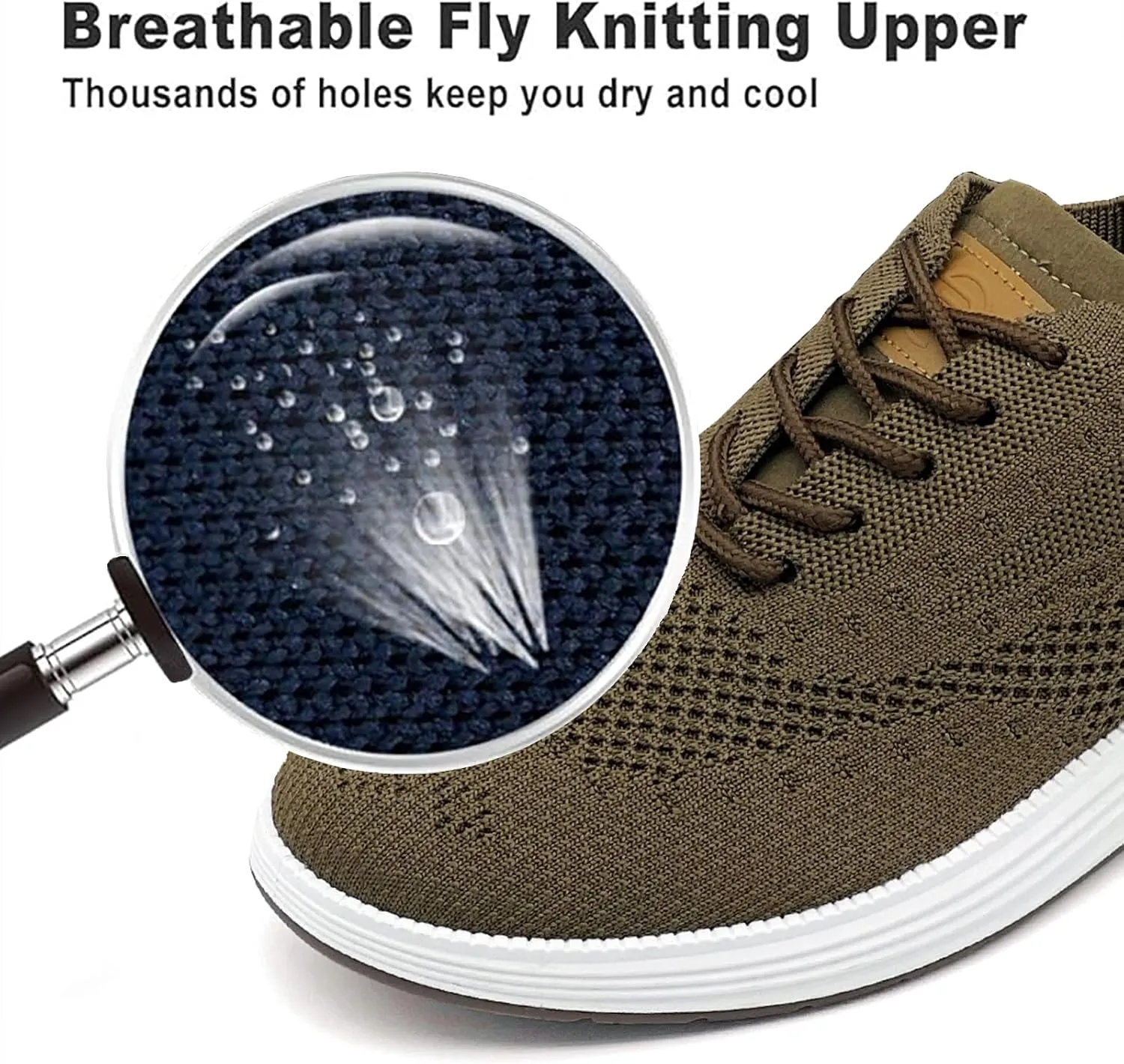 Men's Casual Dress Sneakers Oxfords Lace-Up Mesh Breathable Lightweight Fashion Walking Shoes Tennis Comfortable