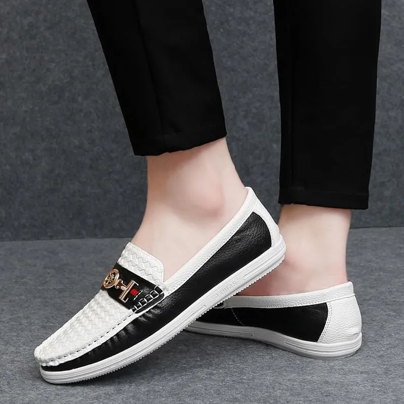Men's Casual Leather Dress Shoes Business Formal Slip On Oxfords Shoes for Men