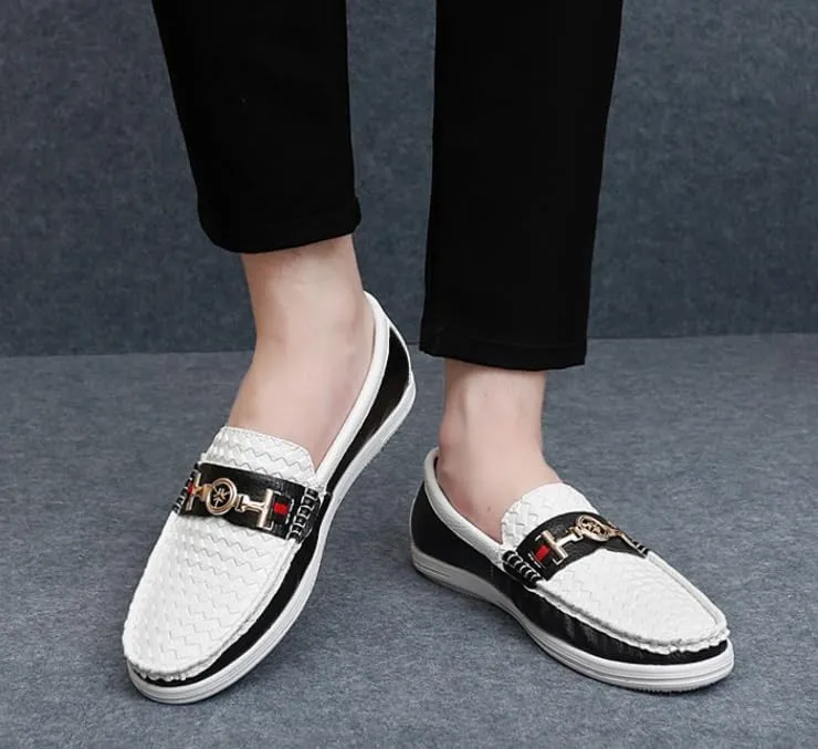 Men's Casual Leather Dress Shoes Business Formal Slip On Oxfords Shoes for Men