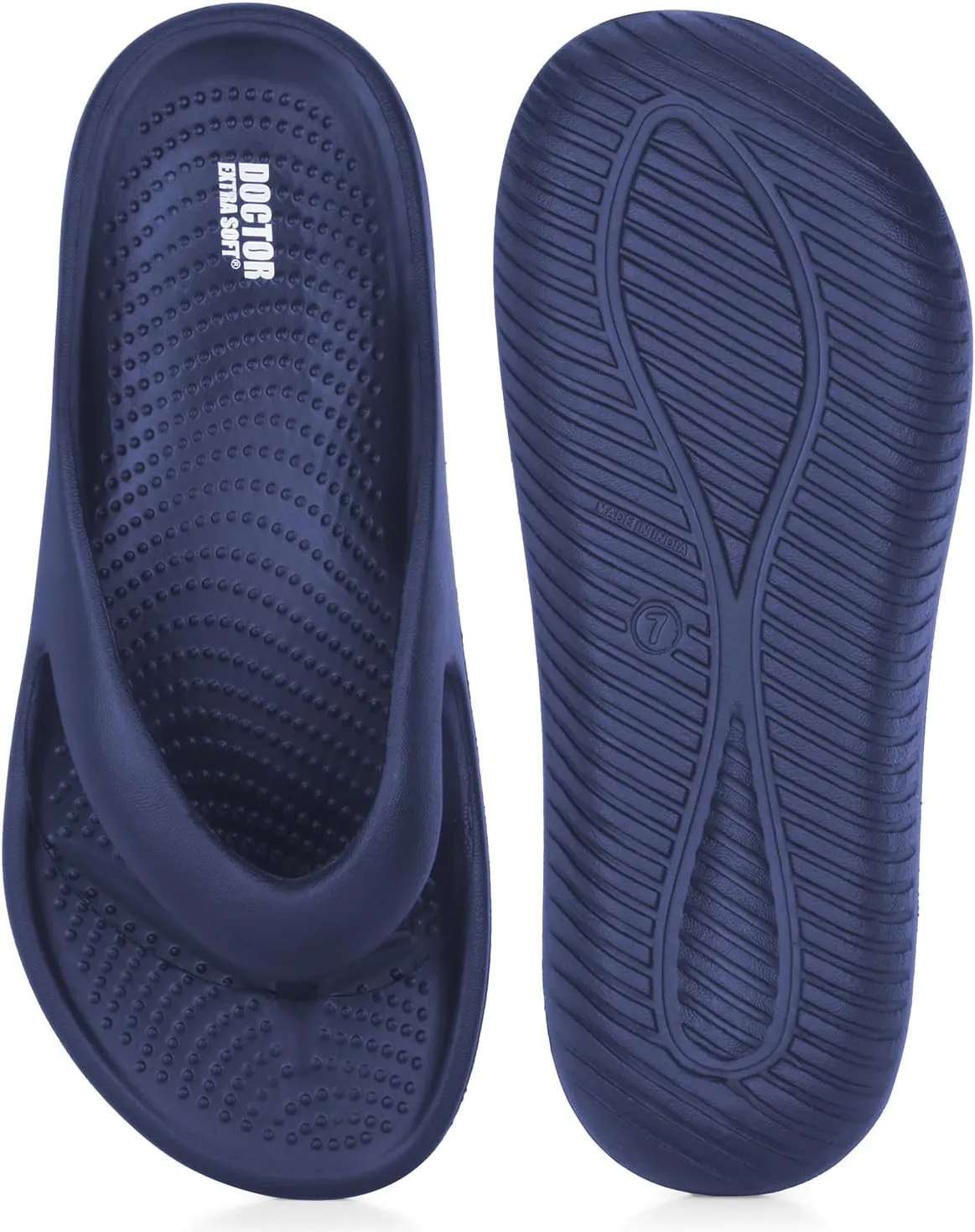 Men's Classic Casual Thong Slippers with Cushion FootBed for Adult |Comfortable & LightWeight | Stylish & Anti-Skid |Waterproof & Everyday Indoor Outdoor Flip Flops Gents/Boys D-506