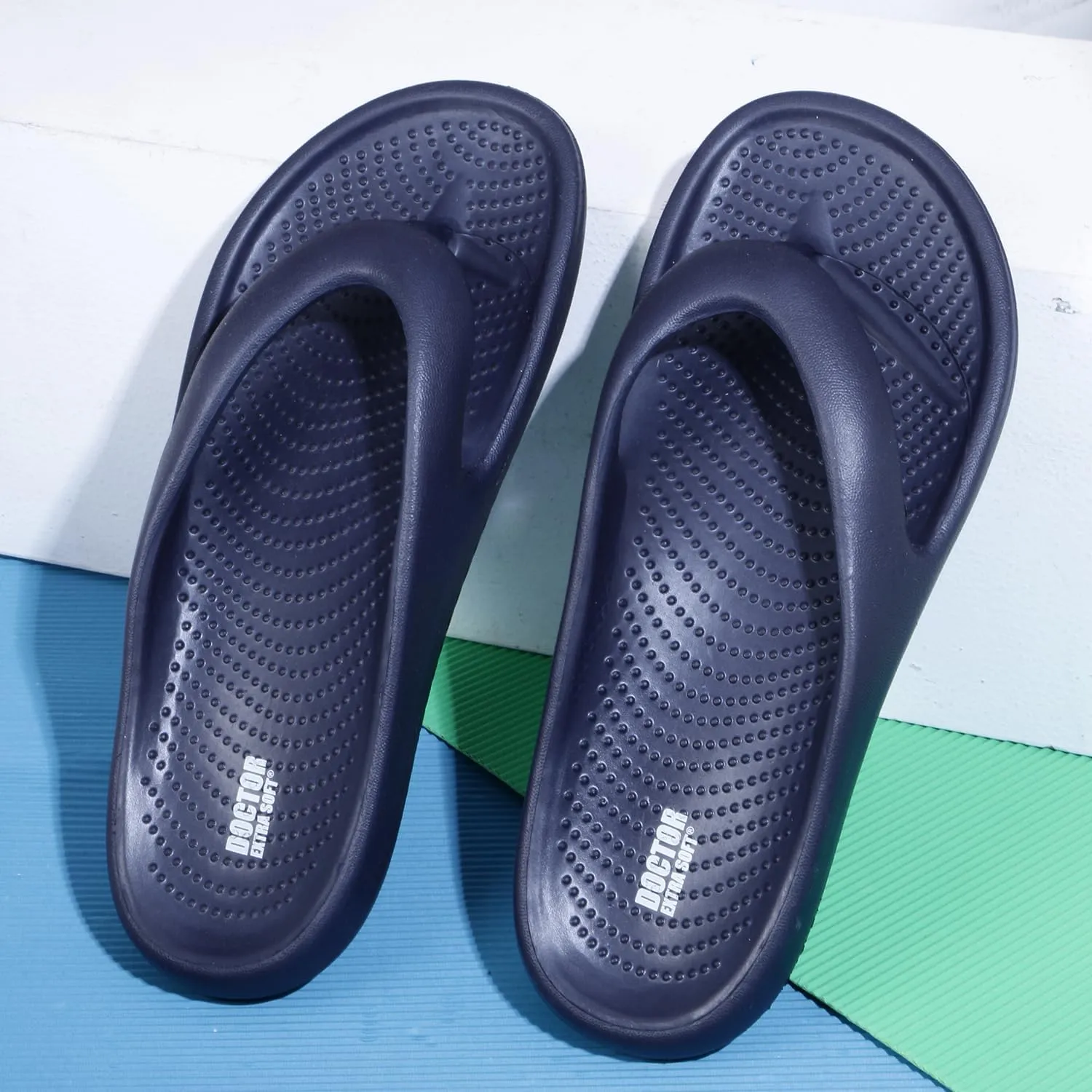 Men's Classic Casual Thong Slippers with Cushion FootBed for Adult |Comfortable & LightWeight | Stylish & Anti-Skid |Waterproof & Everyday Indoor Outdoor Flip Flops Gents/Boys D-506