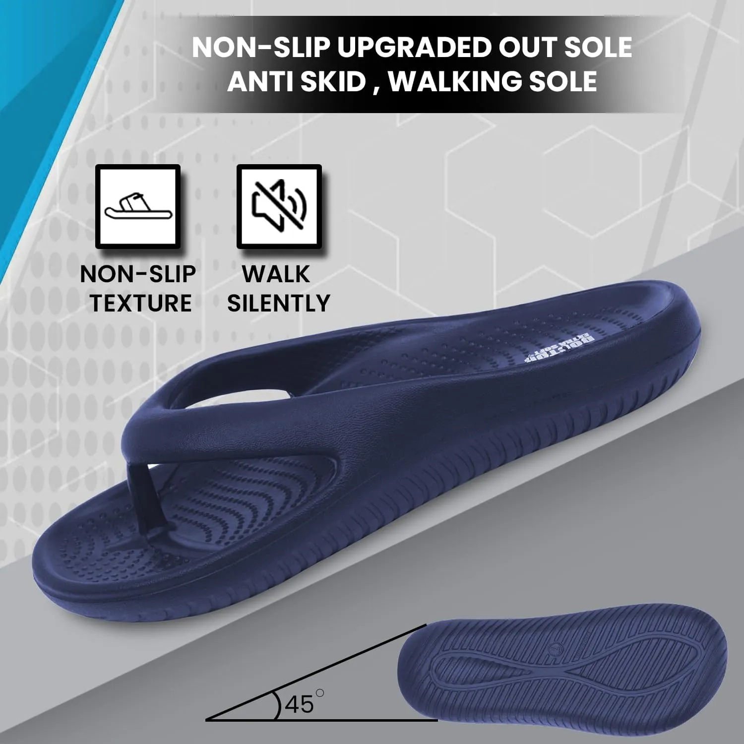 Men's Classic Casual Thong Slippers with Cushion FootBed for Adult |Comfortable & LightWeight | Stylish & Anti-Skid |Waterproof & Everyday Indoor Outdoor Flip Flops Gents/Boys D-506