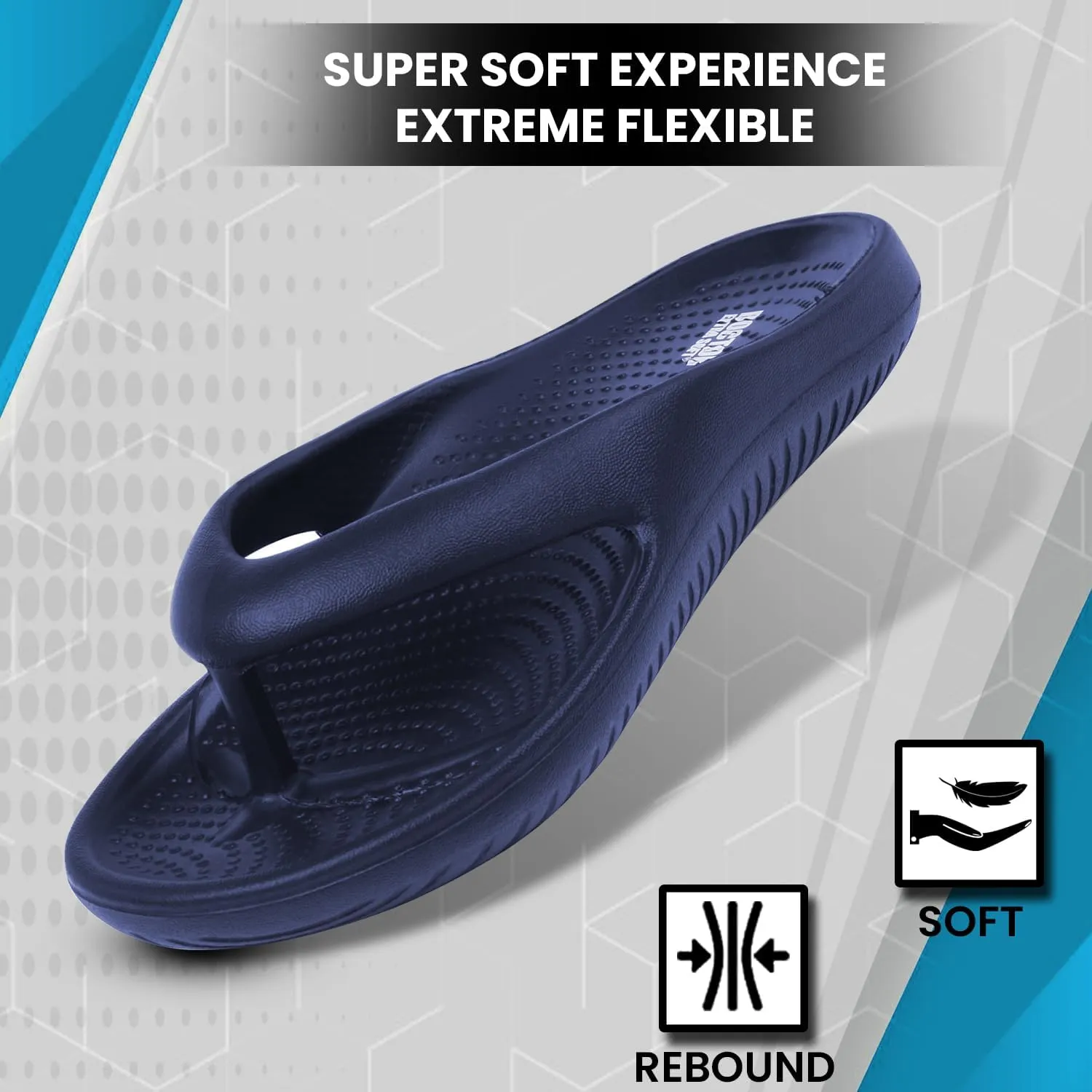 Men's Classic Casual Thong Slippers with Cushion FootBed for Adult |Comfortable & LightWeight | Stylish & Anti-Skid |Waterproof & Everyday Indoor Outdoor Flip Flops Gents/Boys D-506