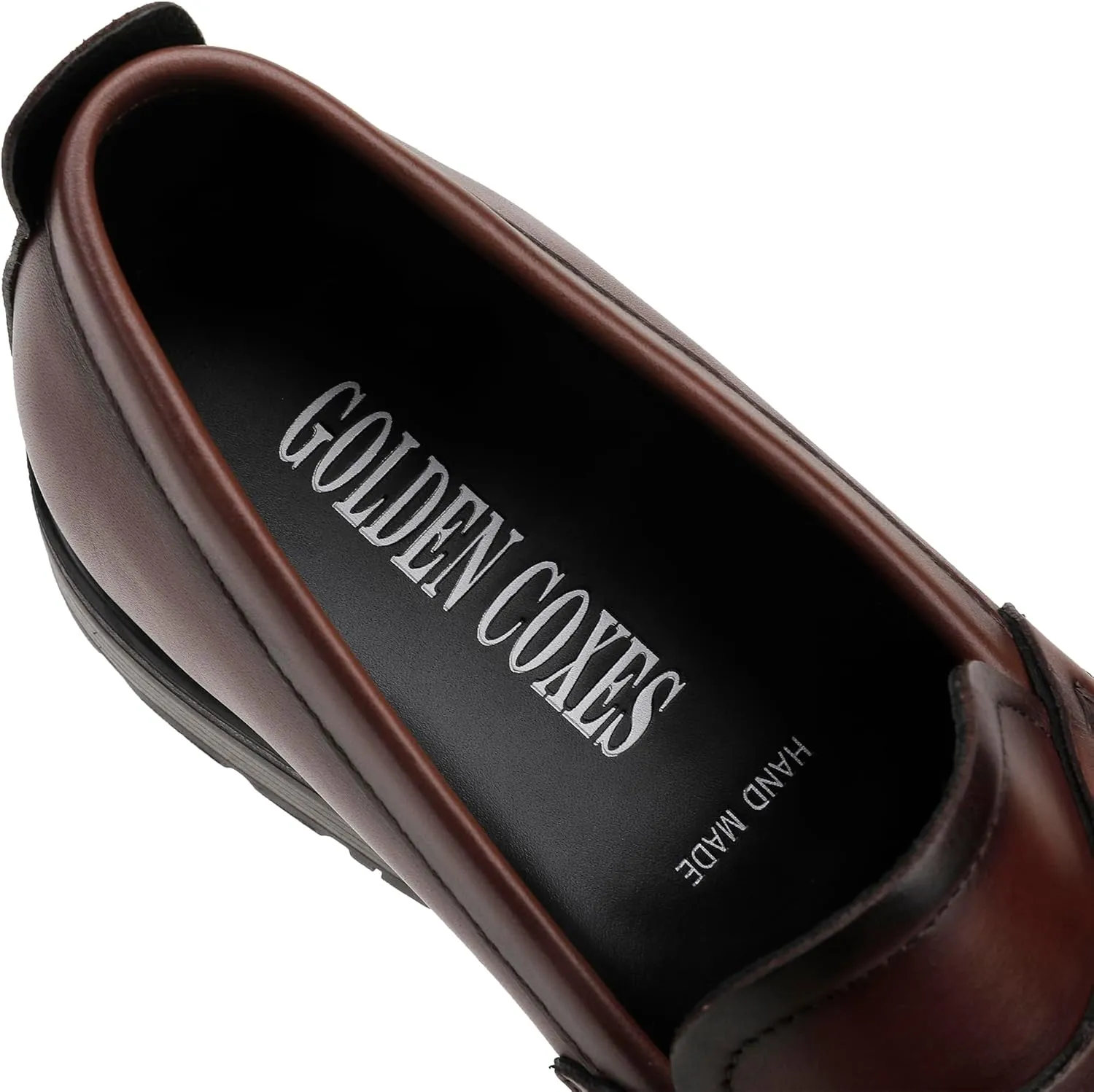 Men's Classic Leather Dress Loafers, Fashion Formal Handmade Buckle Bussiness Dress Shoes Party Slip-on Penny Loafer for Mens