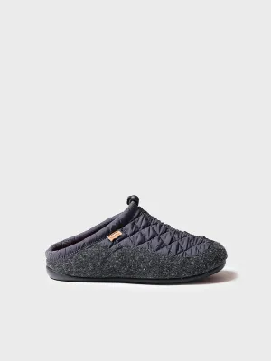 Men's clog-style shoe in padded fabric and felt - NADIR-UM