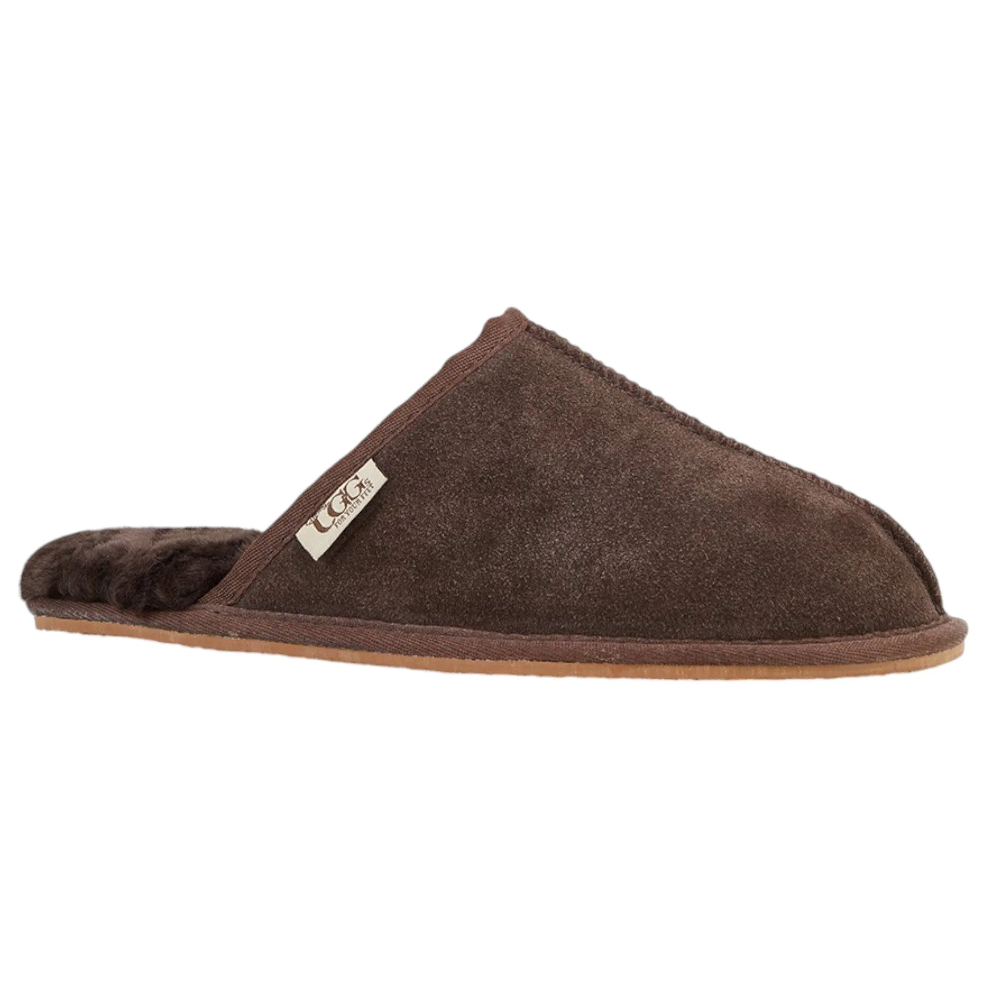 Mens Grosby Ugg Buck Slippers Casual Slip On Chocolate Shoes