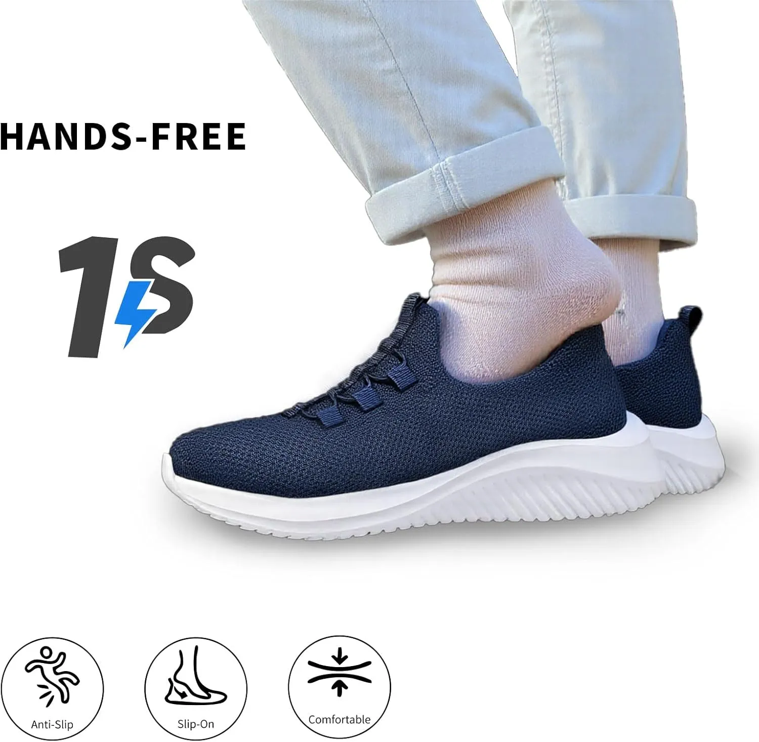 Mens Hands Free Shoes Casual Slip on Loafers Athletic Walking Shoes Sneaker