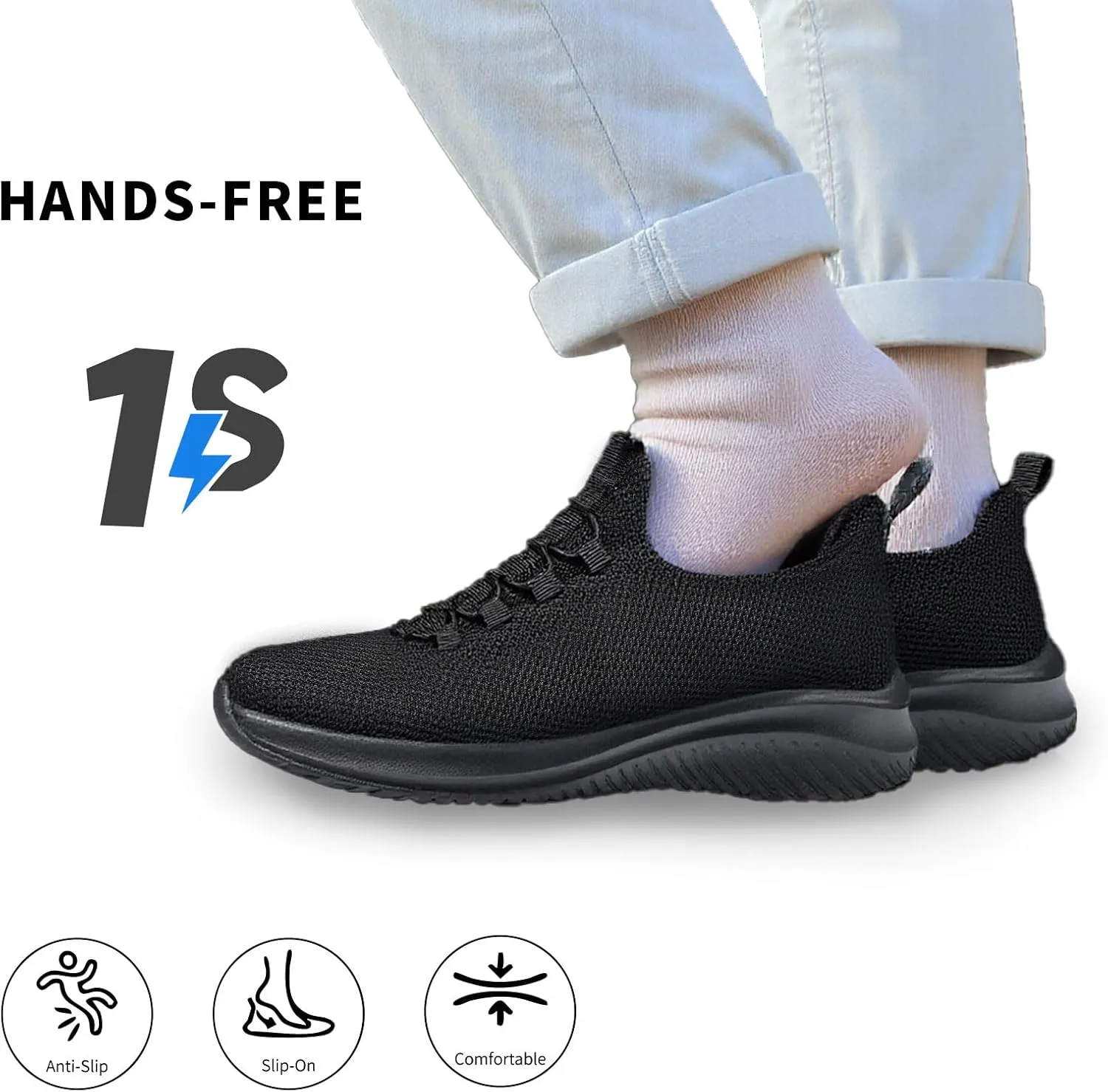 Mens Hands Free Shoes Casual Slip on Loafers Athletic Walking Shoes Sneaker