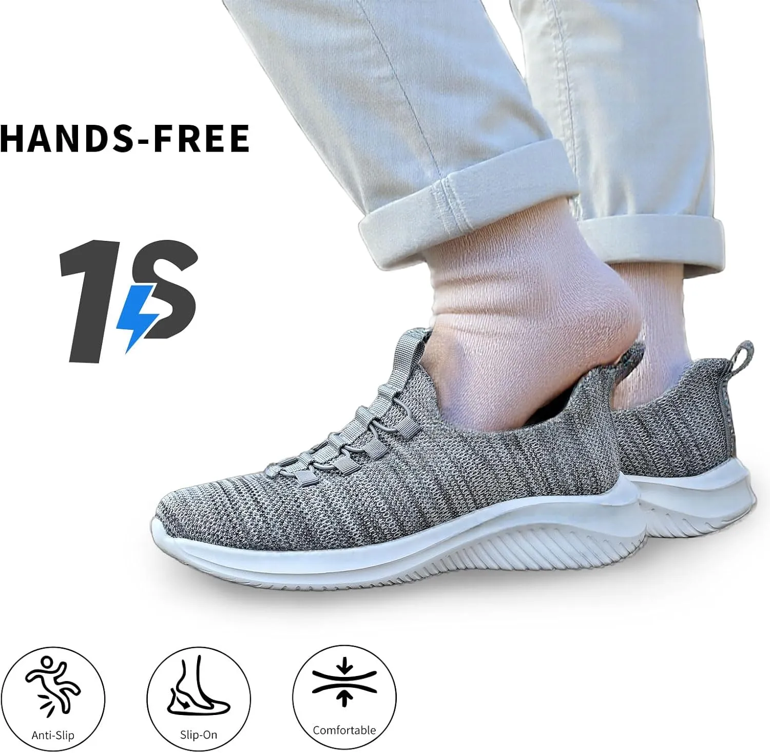 Mens Hands Free Shoes Casual Slip on Loafers Athletic Walking Shoes Sneaker